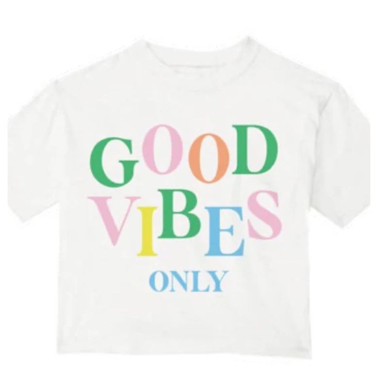 good vibes only crop tee