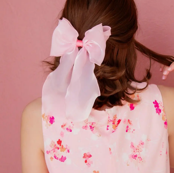 peony bow barrette