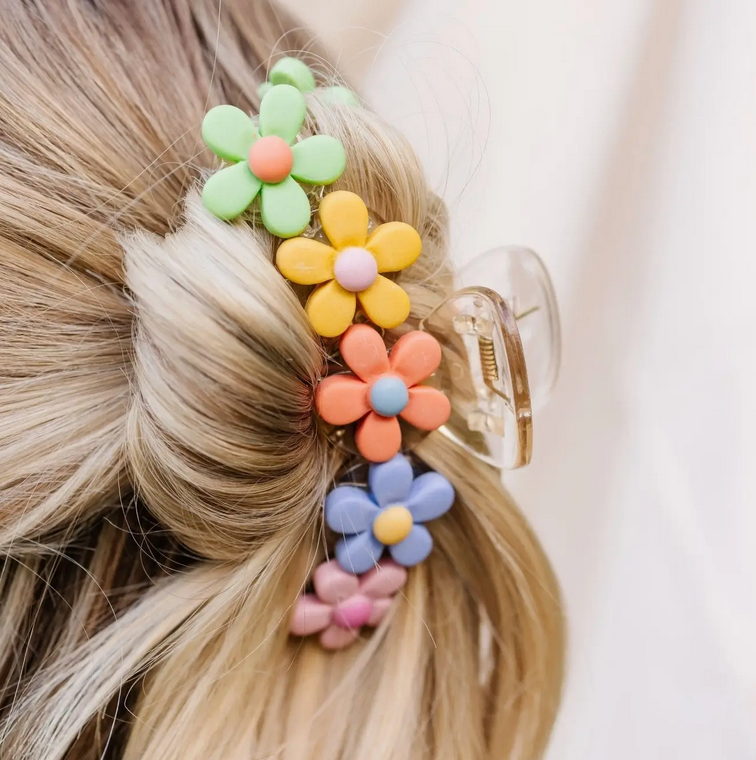 pastel blossom claw clip- pastel
