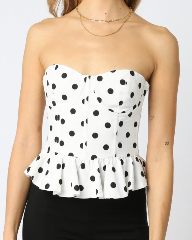 nora polka dot top