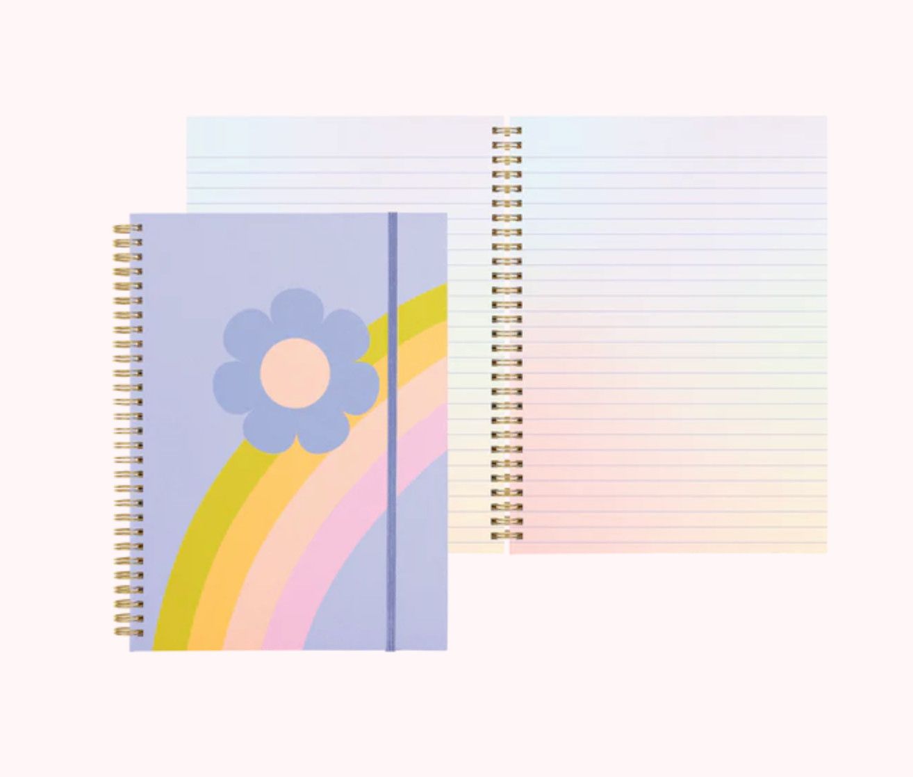 rainbow flower notebook