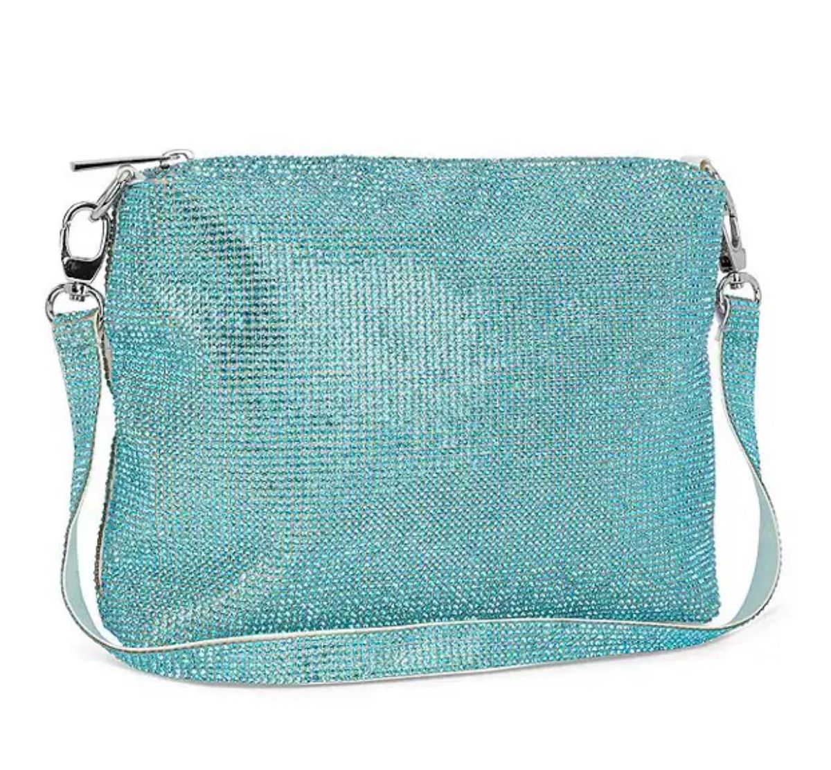 aquamarine crystal crossbody bag
