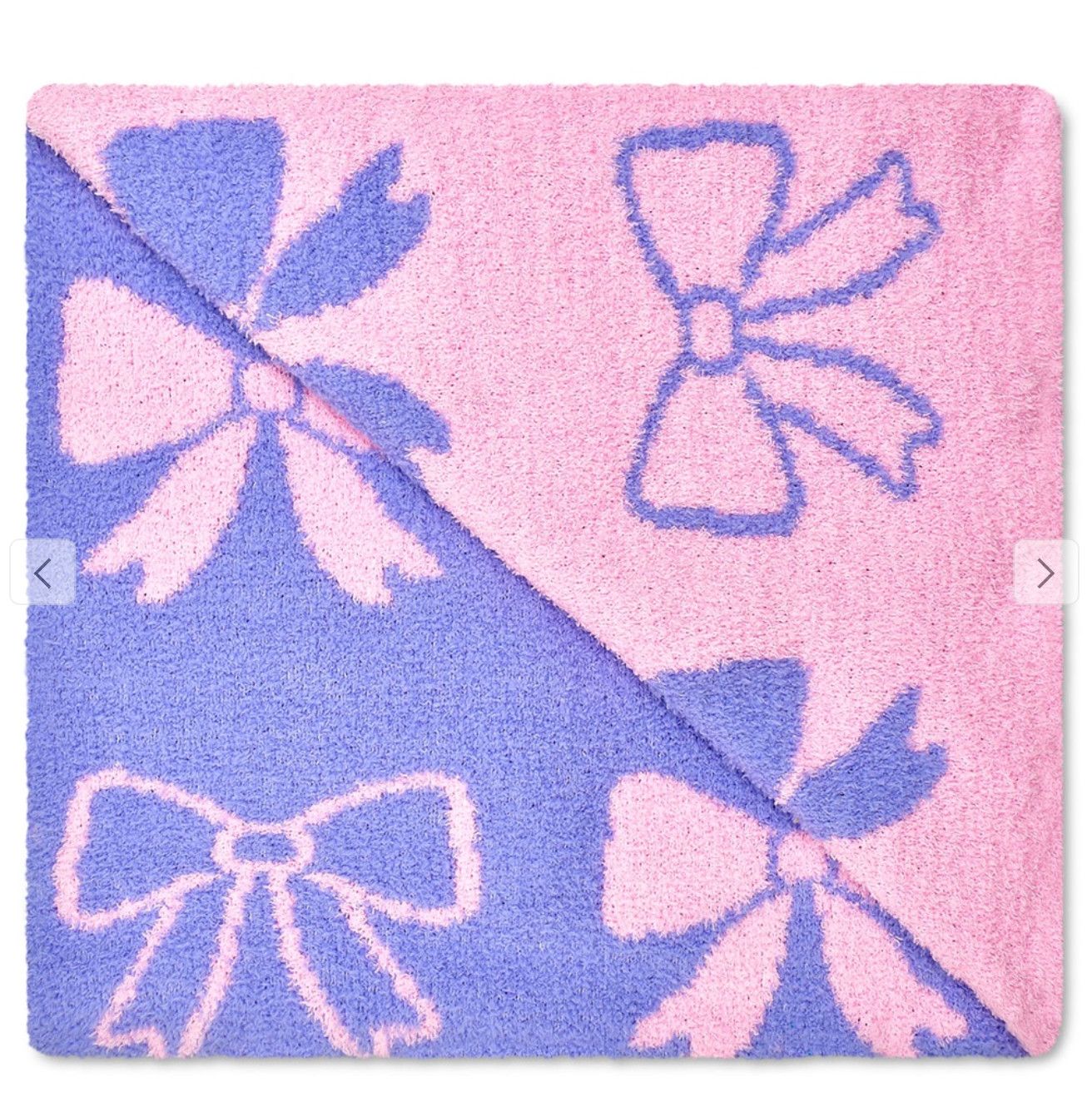 pretty bows cozy knit blanket
