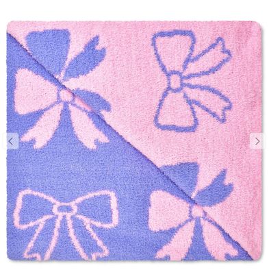 pretty bows cozy knit blanket