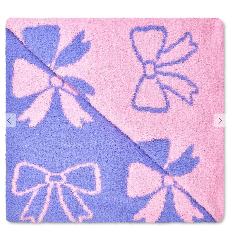 pretty bows cozy knit blanket