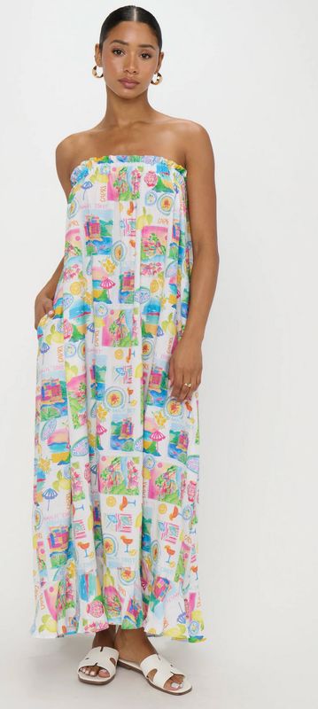 around the world maxi dress- amalfi coast