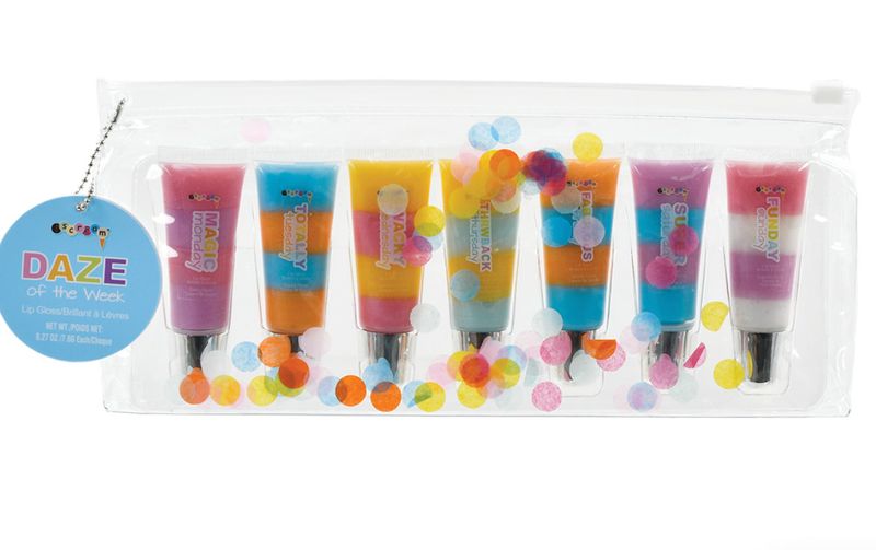 days of the week lip gloss set