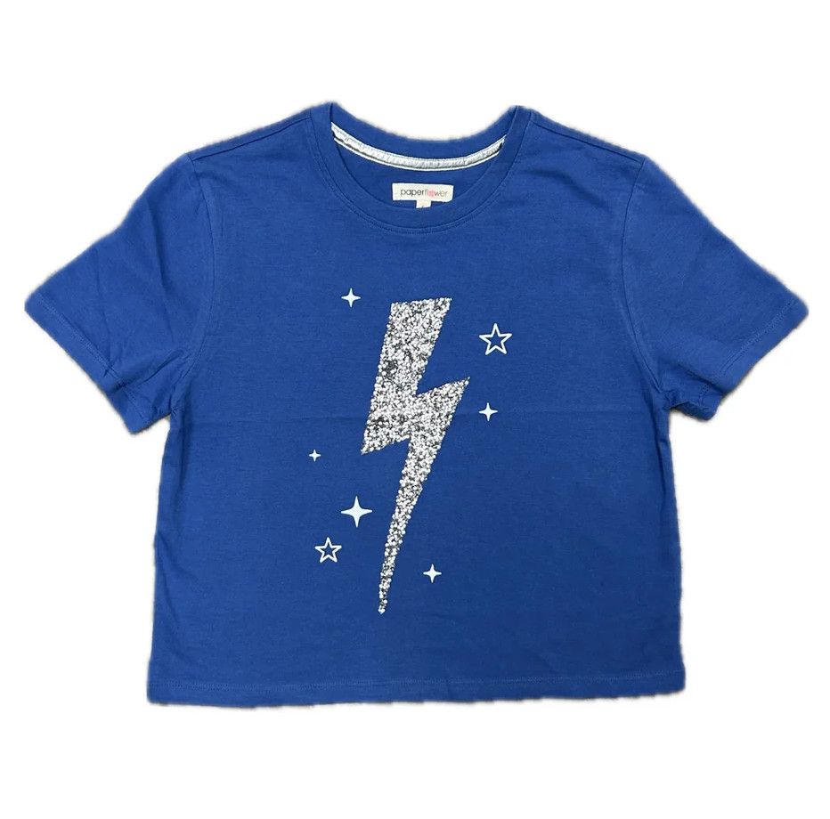 rhinestone lightning bolt tee