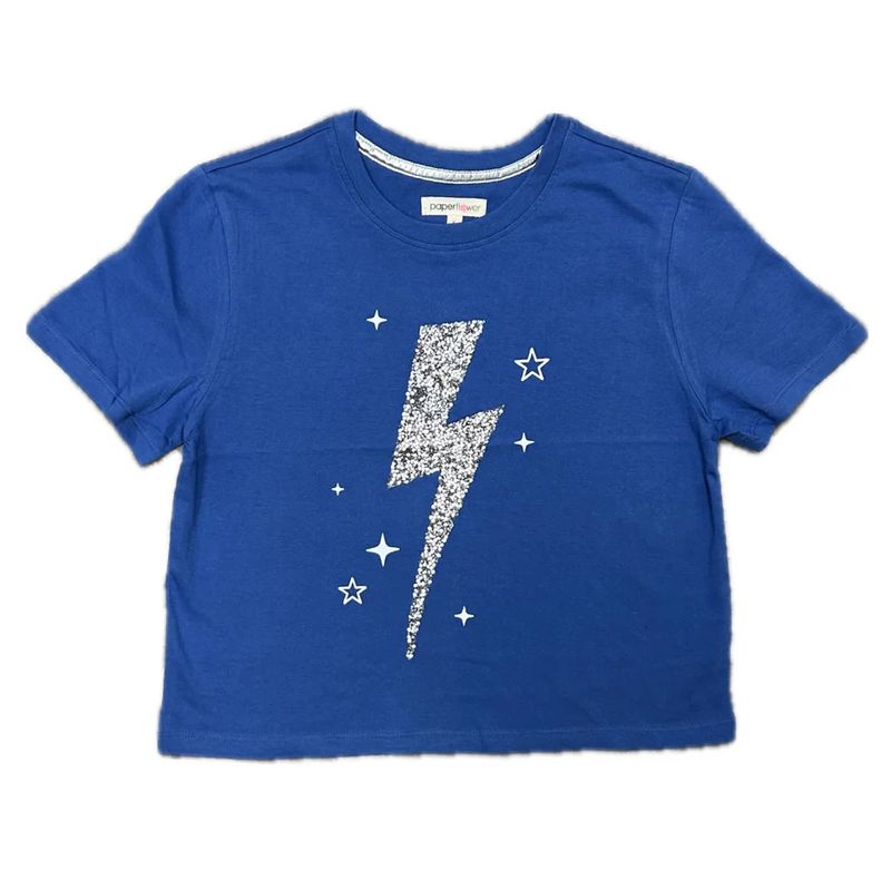 rhinestone lightning bolt tee