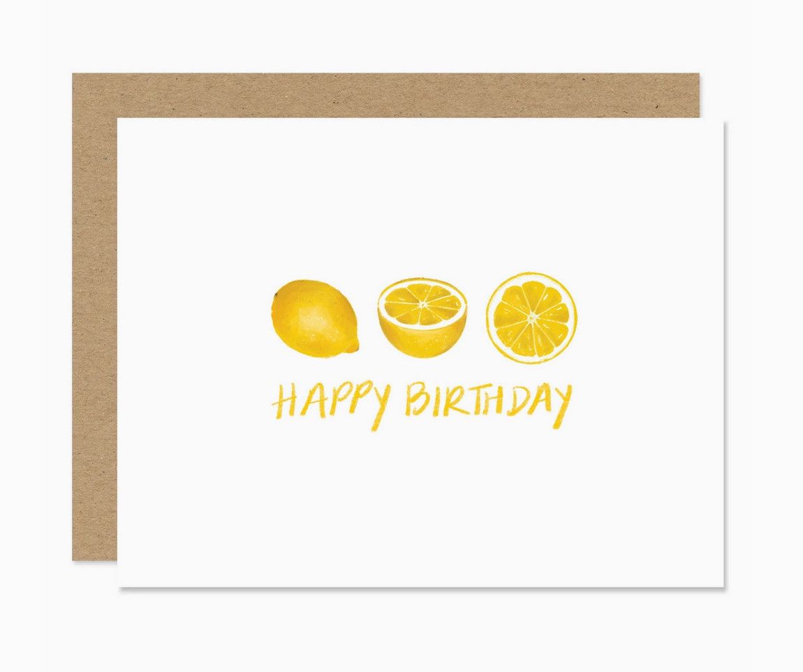 lemons happy birthday card