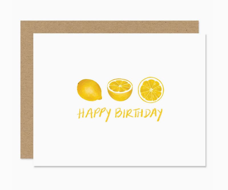 lemons happy birthday card