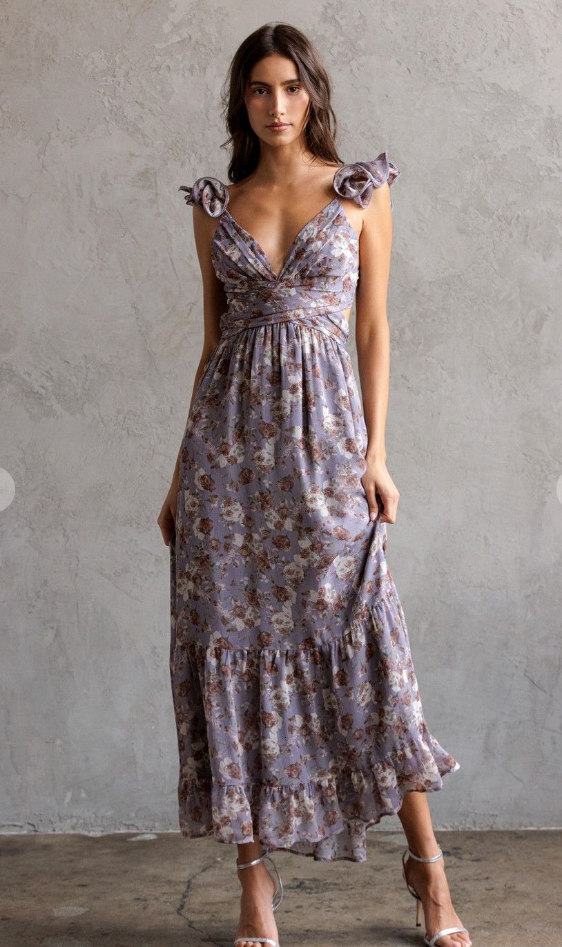among the florals dress- lavender