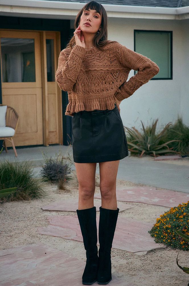 morgan mini skirt- black