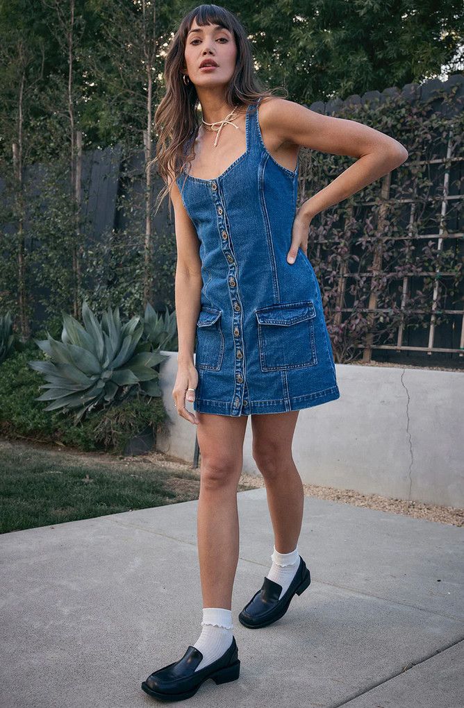 lorena mini dress- indigo