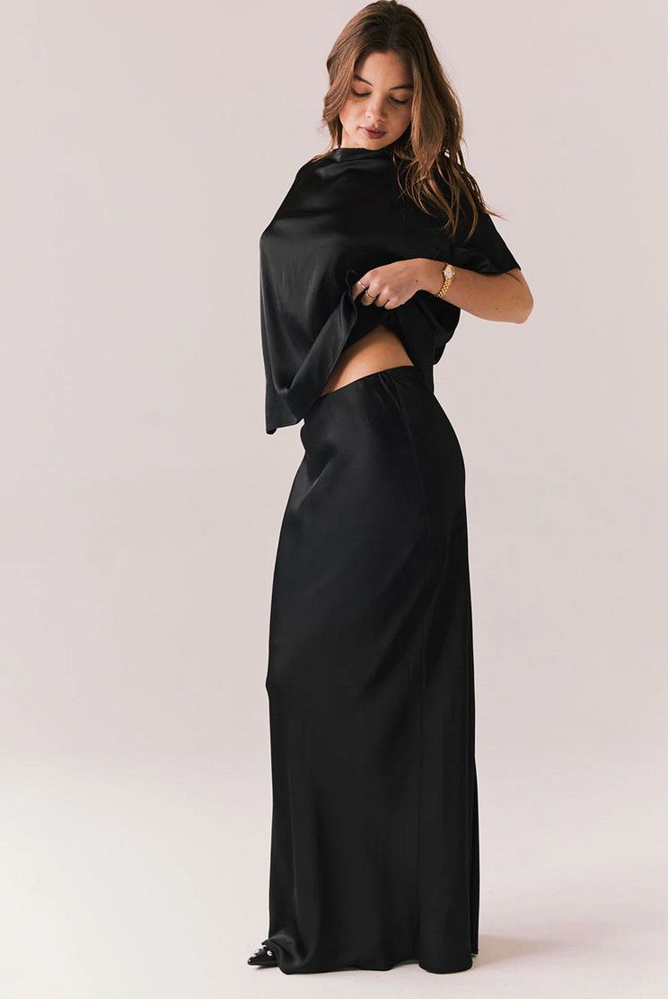 columbia maxi skirt- true black