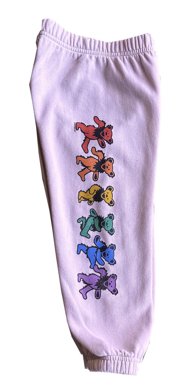 grateful dead bears sweatpant- pink