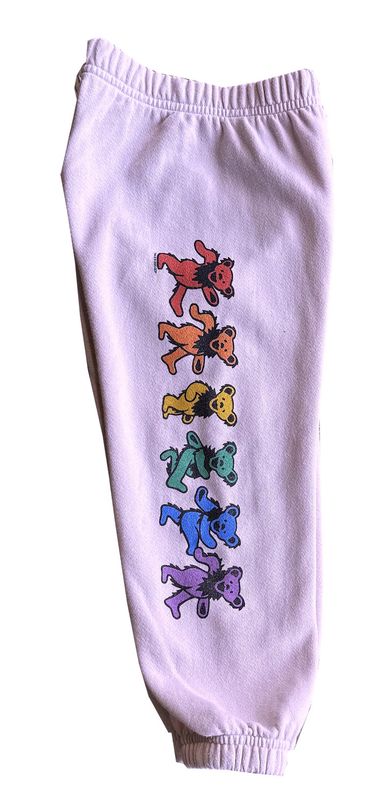 grateful dead bears sweatpant- pink