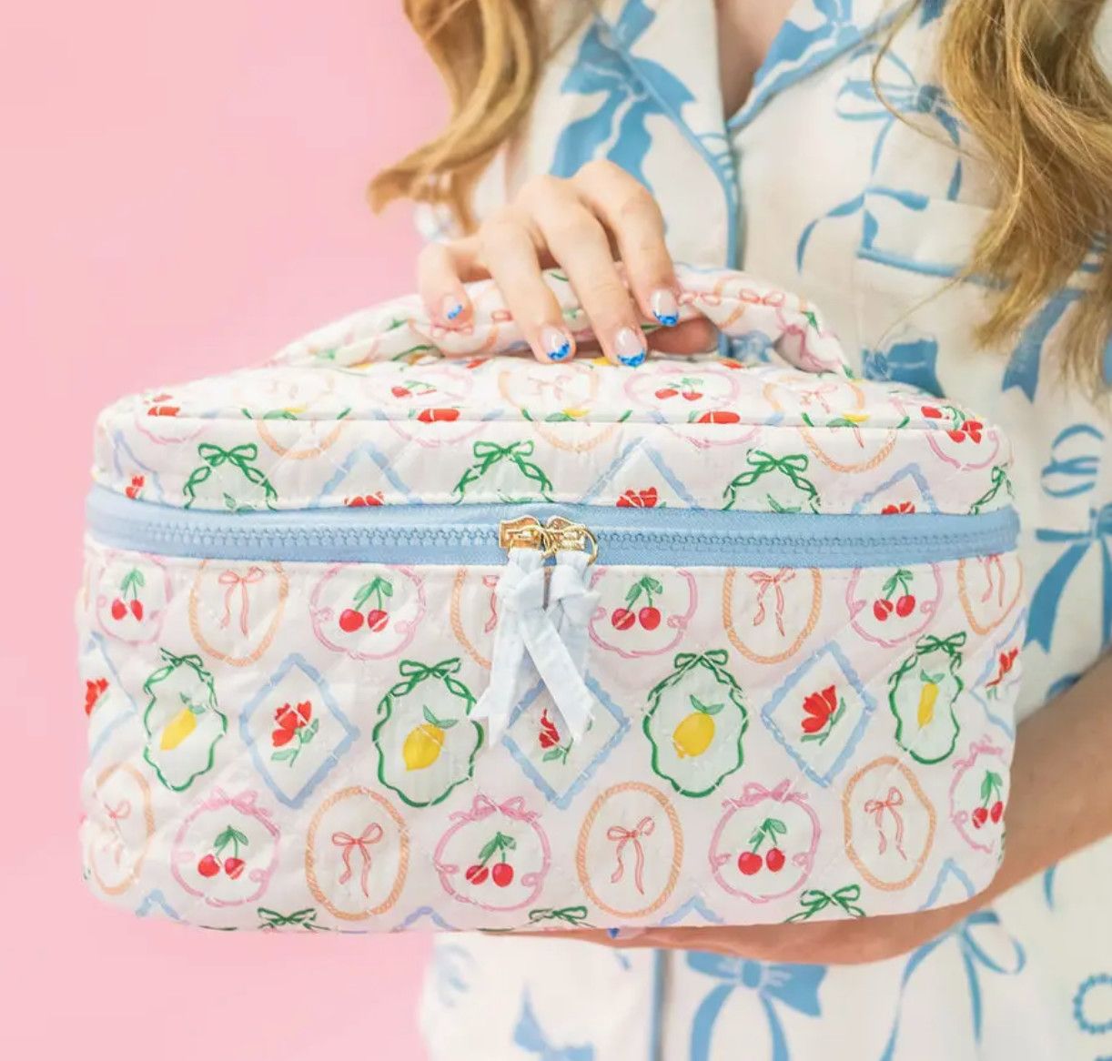 quilted top handle bag