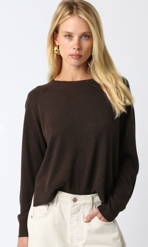 natalie sweater- dk brown