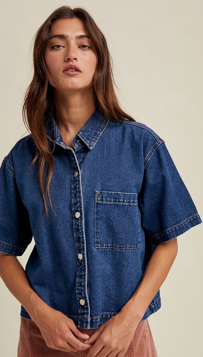 boxy dk denim top