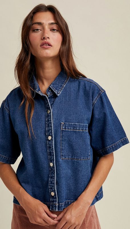 boxy dk denim top