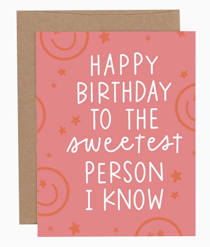 birthday sweetest person card