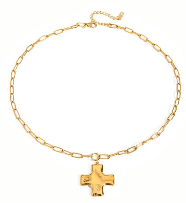 statement cross necklace