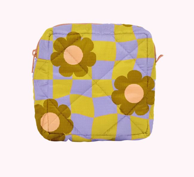puffy mod pouch- funky daisy