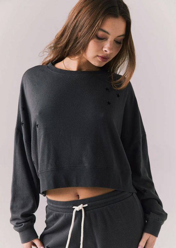 allover mini stars sweatshirt