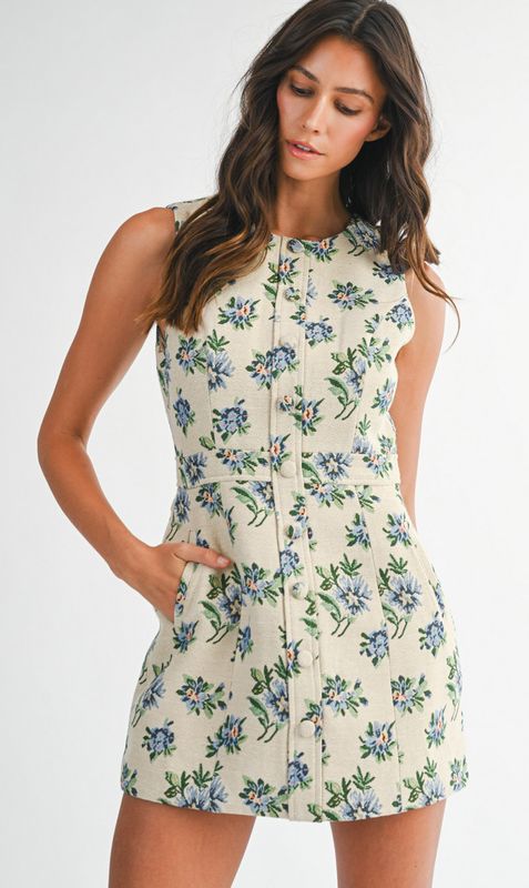 edina jacquard mini dress