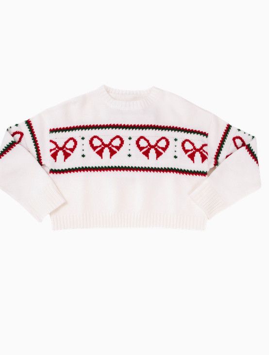 zoe sweater fair isle bows