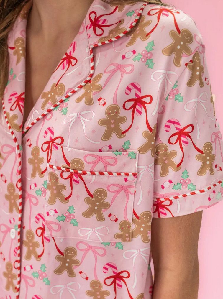 gingerbread sweets pajama set