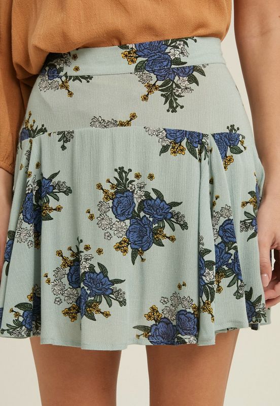 taylor floral skirt- blues