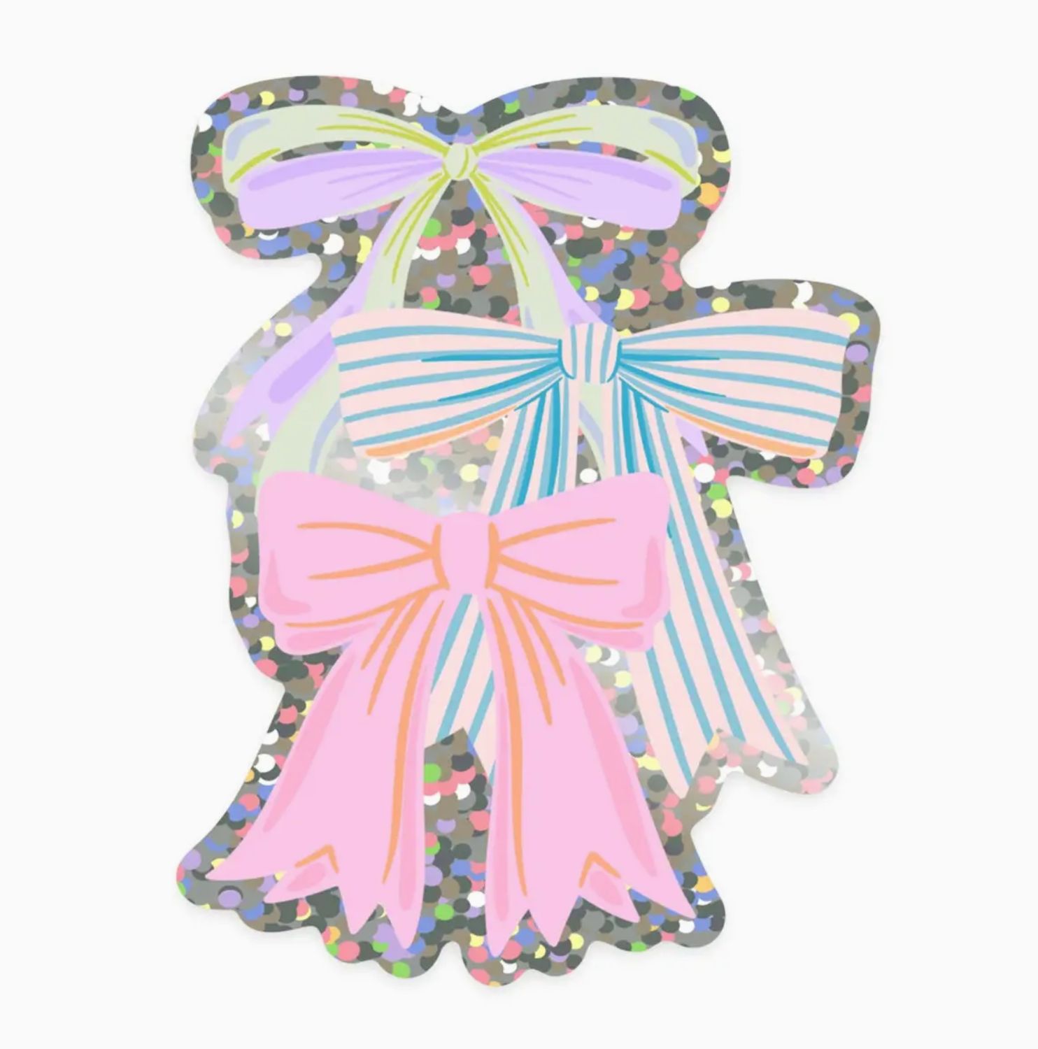 bows glitter sticker