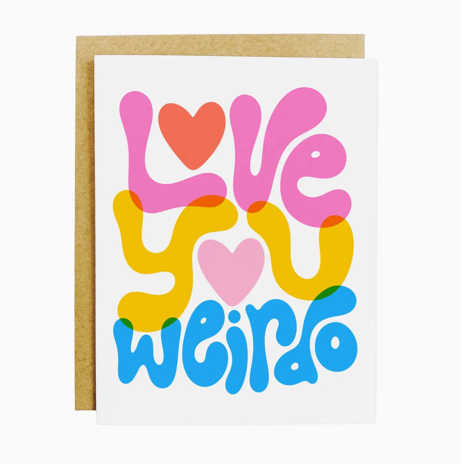 love you weirdo card