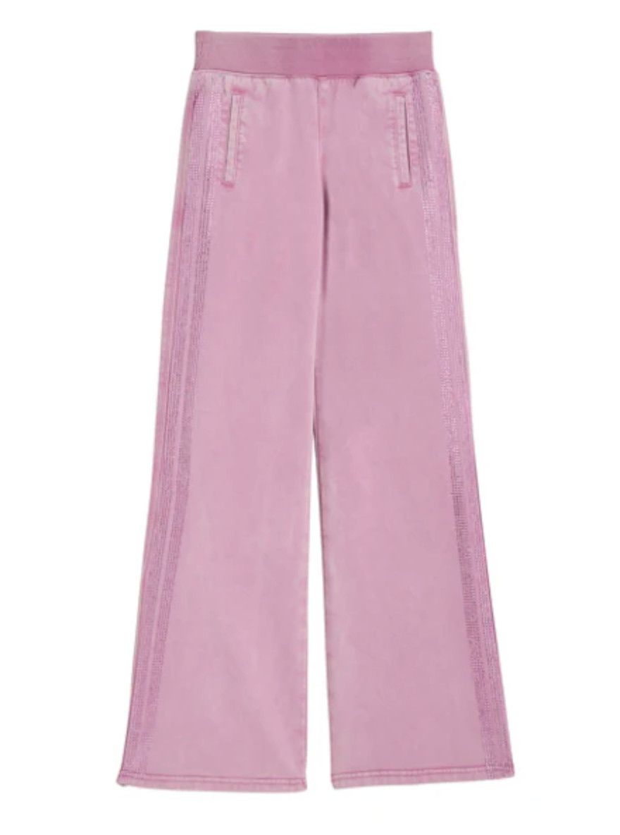 rhinestone stripe terry pant