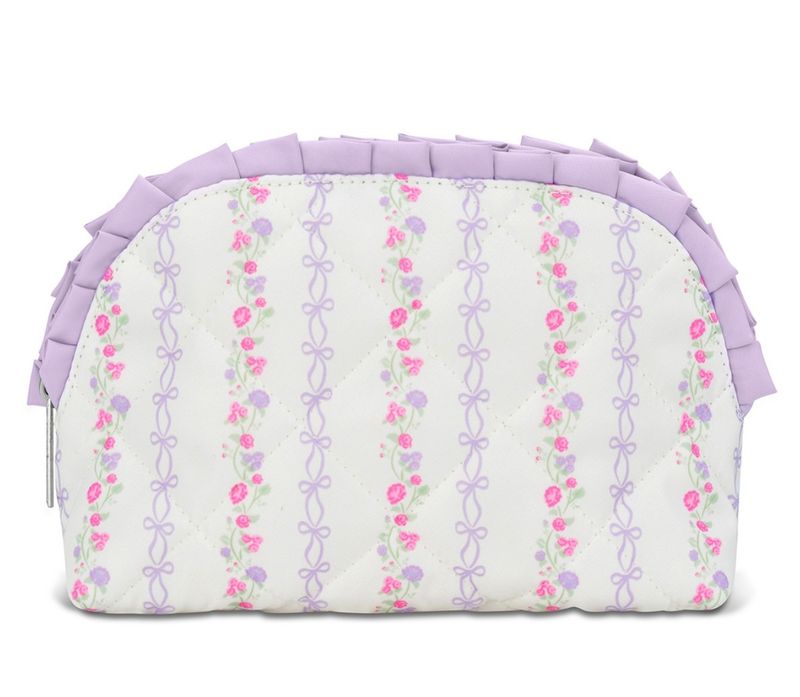 forever floral oval cosmetic bag