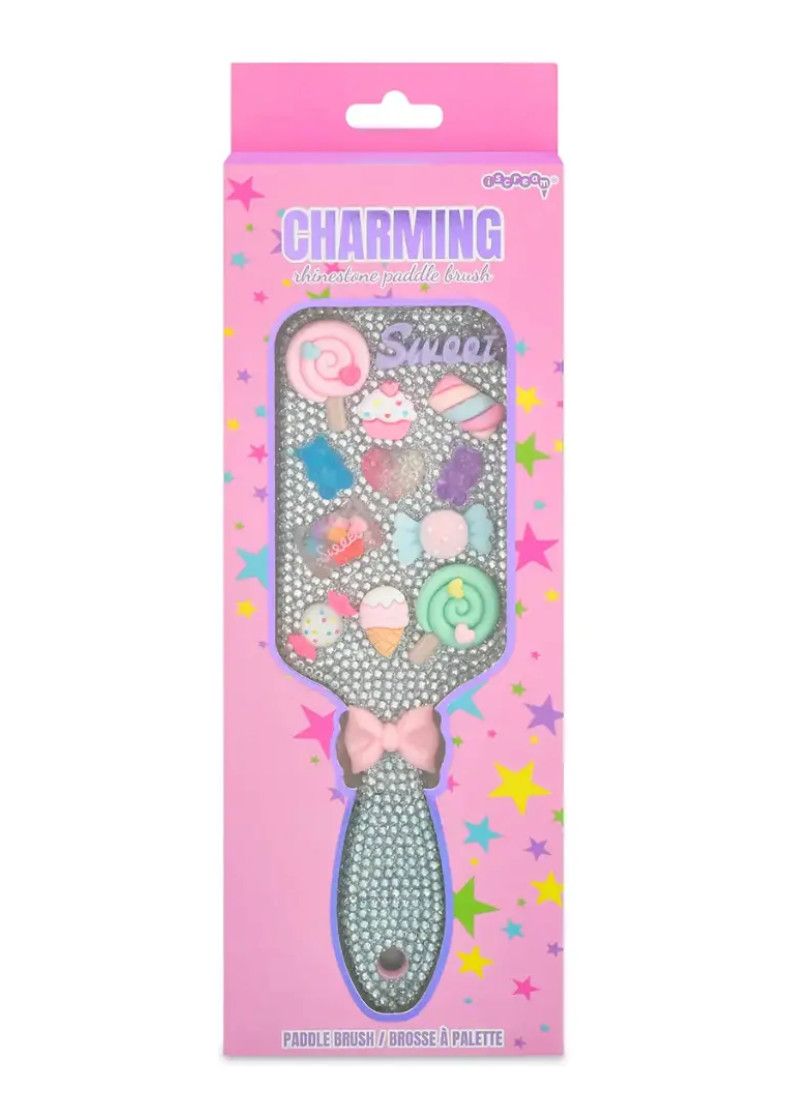 charming rhinestone paddle brush