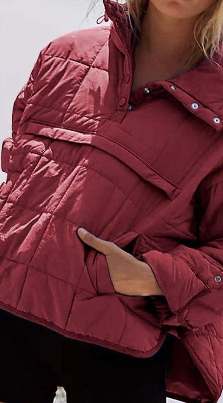 puffer quilted pullover