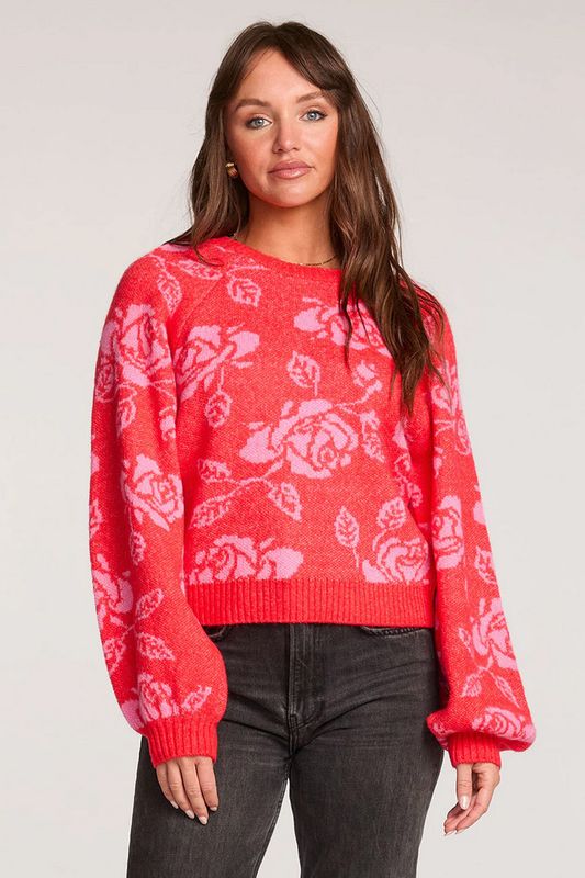 noelle vintage sweater- red