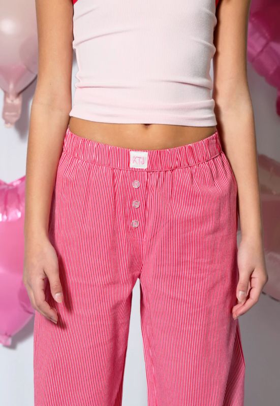 quincy pant- red/pink