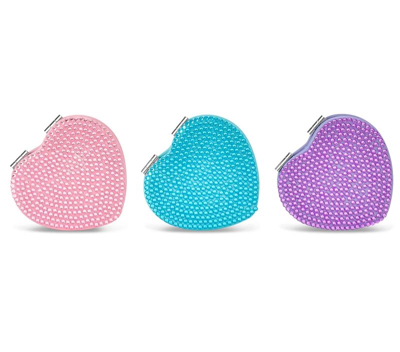 heart rhinestone compact mirror