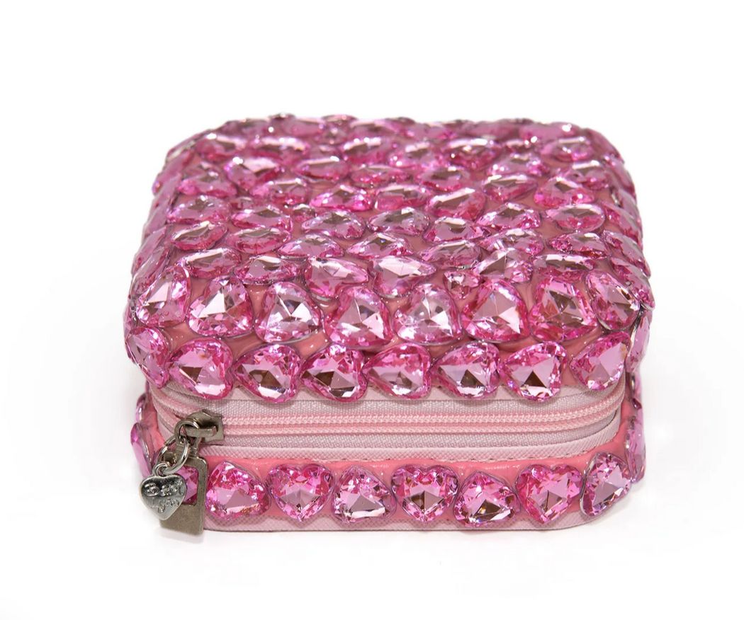 heart jewel jewelry box- pink