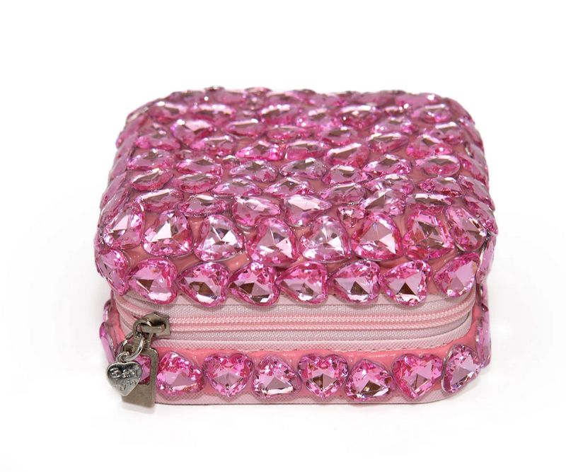 heart jewel jewelry box- pink