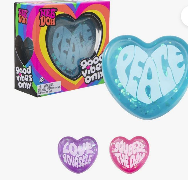 good vibes only hearts nee doh