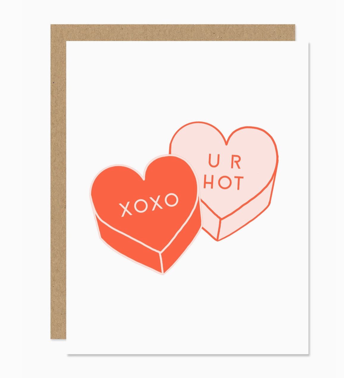 candy hearts valentines card