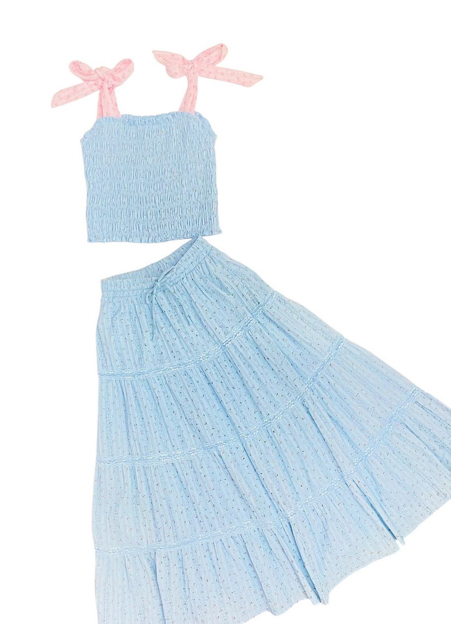 tiny floral maxi skirt