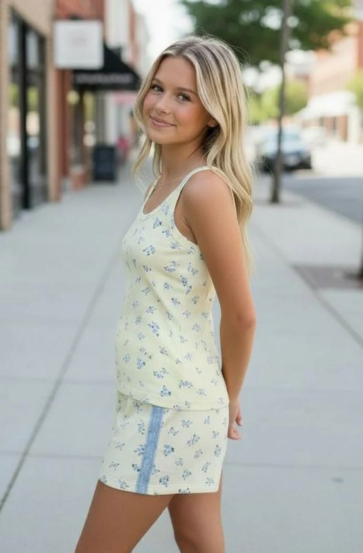 blue rose skort- butter