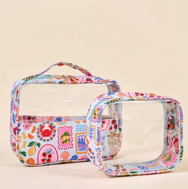 clearly chic cosmetic bag set