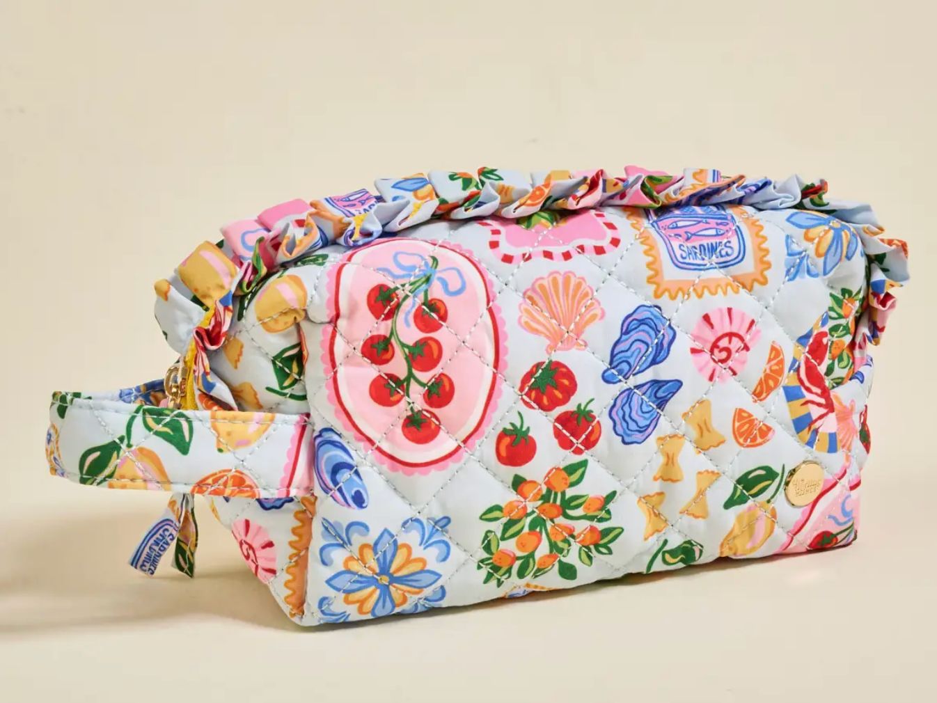 quilted cosmetic pouch, Color: ciao bella